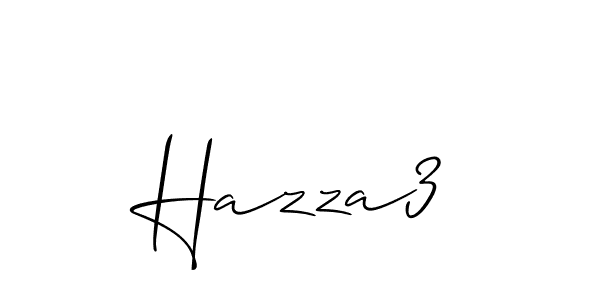 How to make Hazza3 signature? Allison_Script is a professional autograph style. Create handwritten signature for Hazza3 name. Hazza3 signature style 2 images and pictures png
