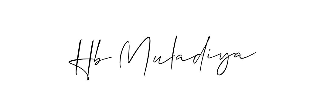 It looks lik you need a new signature style for name Hb Muladiya. Design unique handwritten (Allison_Script) signature with our free signature maker in just a few clicks. Hb Muladiya signature style 2 images and pictures png