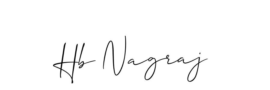 Allison_Script is a professional signature style that is perfect for those who want to add a touch of class to their signature. It is also a great choice for those who want to make their signature more unique. Get Hb Nagraj name to fancy signature for free. Hb Nagraj signature style 2 images and pictures png