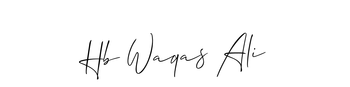 Make a beautiful signature design for name Hb Waqas Ali. Use this online signature maker to create a handwritten signature for free. Hb Waqas Ali signature style 2 images and pictures png