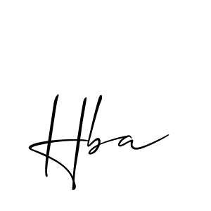 Also we have Hba name is the best signature style. Create professional handwritten signature collection using Allison_Script autograph style. Hba signature style 2 images and pictures png
