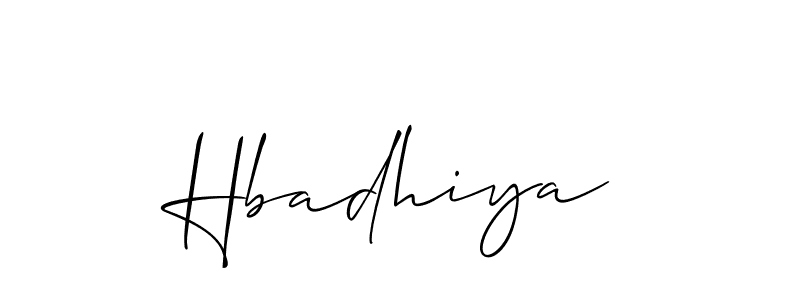 Hbadhiya stylish signature style. Best Handwritten Sign (Allison_Script) for my name. Handwritten Signature Collection Ideas for my name Hbadhiya. Hbadhiya signature style 2 images and pictures png