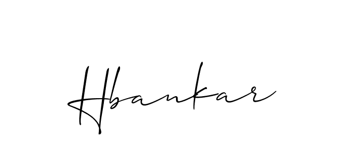 Design your own signature with our free online signature maker. With this signature software, you can create a handwritten (Allison_Script) signature for name Hbankar. Hbankar signature style 2 images and pictures png