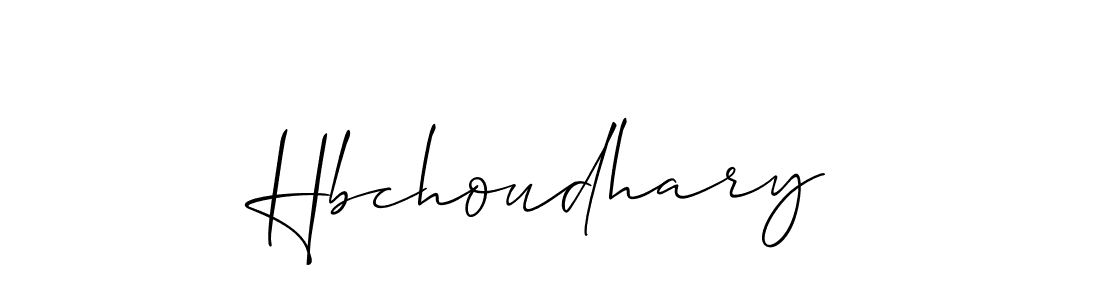 Make a beautiful signature design for name Hbchoudhary. With this signature (Allison_Script) style, you can create a handwritten signature for free. Hbchoudhary signature style 2 images and pictures png