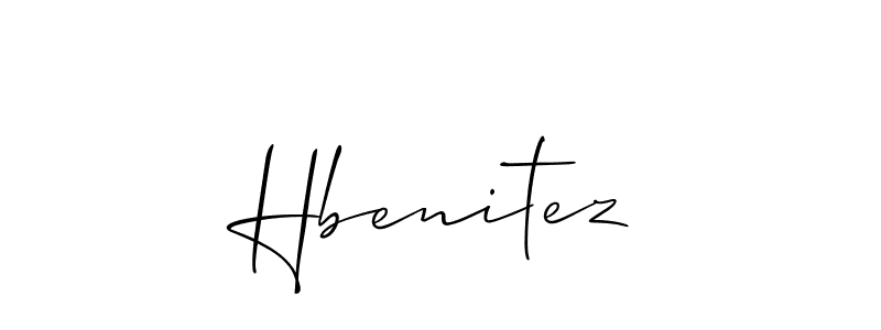 Design your own signature with our free online signature maker. With this signature software, you can create a handwritten (Allison_Script) signature for name Hbenitez. Hbenitez signature style 2 images and pictures png