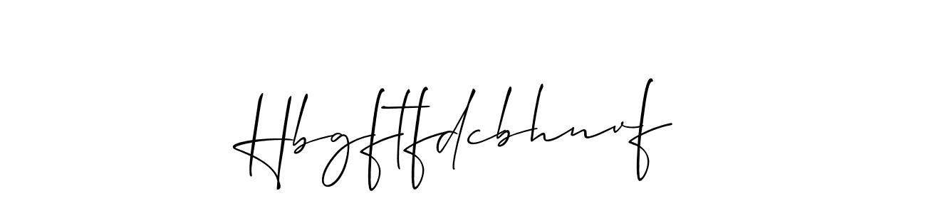 Create a beautiful signature design for name Hbgftfdcbhnvf. With this signature (Allison_Script) fonts, you can make a handwritten signature for free. Hbgftfdcbhnvf signature style 2 images and pictures png