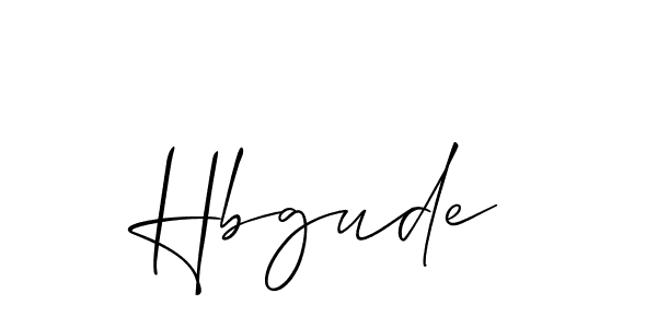 Use a signature maker to create a handwritten signature online. With this signature software, you can design (Allison_Script) your own signature for name Hbgude. Hbgude signature style 2 images and pictures png