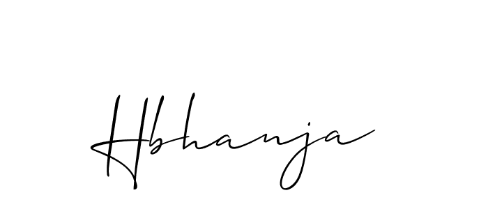 How to make Hbhanja signature? Allison_Script is a professional autograph style. Create handwritten signature for Hbhanja name. Hbhanja signature style 2 images and pictures png