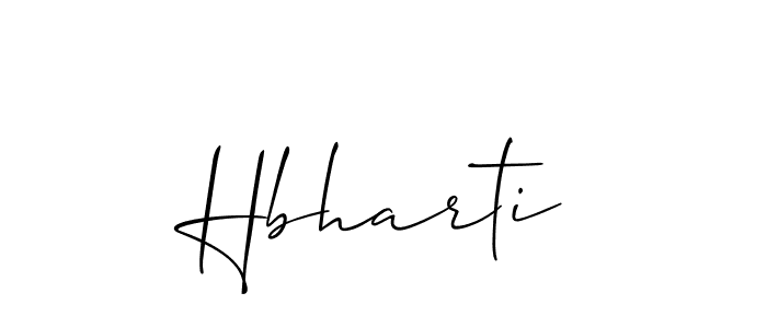 Use a signature maker to create a handwritten signature online. With this signature software, you can design (Allison_Script) your own signature for name Hbharti. Hbharti signature style 2 images and pictures png