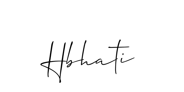 Use a signature maker to create a handwritten signature online. With this signature software, you can design (Allison_Script) your own signature for name Hbhati. Hbhati signature style 2 images and pictures png