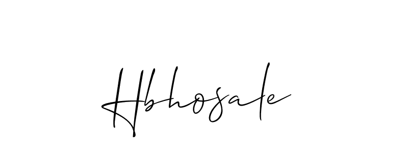 It looks lik you need a new signature style for name Hbhosale. Design unique handwritten (Allison_Script) signature with our free signature maker in just a few clicks. Hbhosale signature style 2 images and pictures png