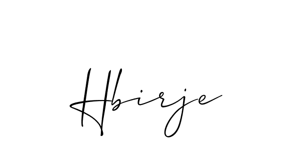 Design your own signature with our free online signature maker. With this signature software, you can create a handwritten (Allison_Script) signature for name Hbirje. Hbirje signature style 2 images and pictures png