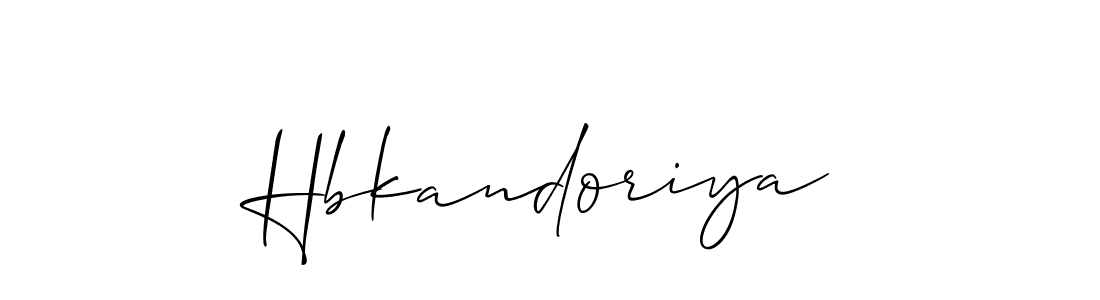 Allison_Script is a professional signature style that is perfect for those who want to add a touch of class to their signature. It is also a great choice for those who want to make their signature more unique. Get Hbkandoriya name to fancy signature for free. Hbkandoriya signature style 2 images and pictures png
