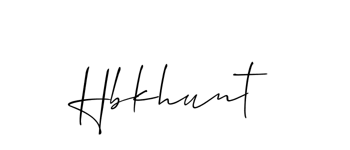 Design your own signature with our free online signature maker. With this signature software, you can create a handwritten (Allison_Script) signature for name Hbkhunt. Hbkhunt signature style 2 images and pictures png