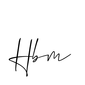 Best and Professional Signature Style for Hbm. Allison_Script Best Signature Style Collection. Hbm signature style 2 images and pictures png