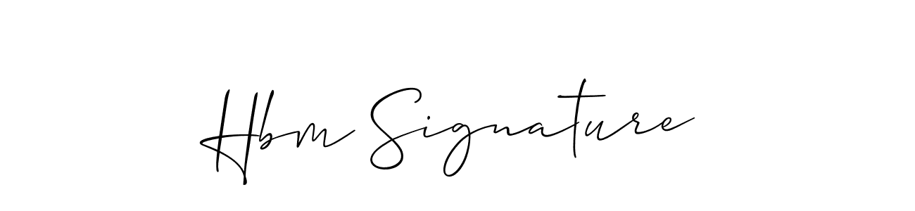 Also You can easily find your signature by using the search form. We will create Hbm Signature name handwritten signature images for you free of cost using Allison_Script sign style. Hbm Signature signature style 2 images and pictures png