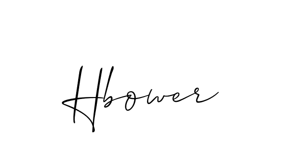 Make a beautiful signature design for name Hbower. With this signature (Allison_Script) style, you can create a handwritten signature for free. Hbower signature style 2 images and pictures png