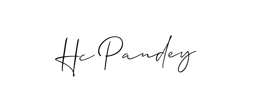 The best way (Allison_Script) to make a short signature is to pick only two or three words in your name. The name Hc Pandey include a total of six letters. For converting this name. Hc Pandey signature style 2 images and pictures png