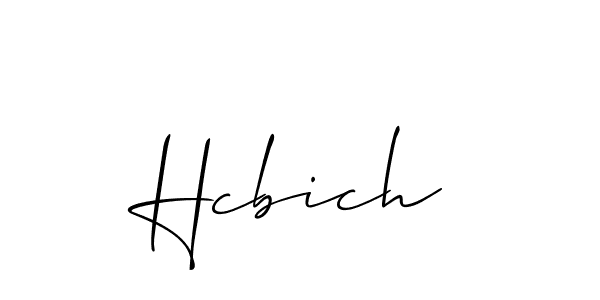 Use a signature maker to create a handwritten signature online. With this signature software, you can design (Allison_Script) your own signature for name Hcbich. Hcbich signature style 2 images and pictures png