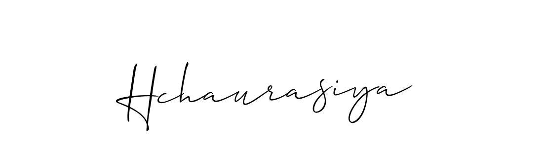 Design your own signature with our free online signature maker. With this signature software, you can create a handwritten (Allison_Script) signature for name Hchaurasiya. Hchaurasiya signature style 2 images and pictures png