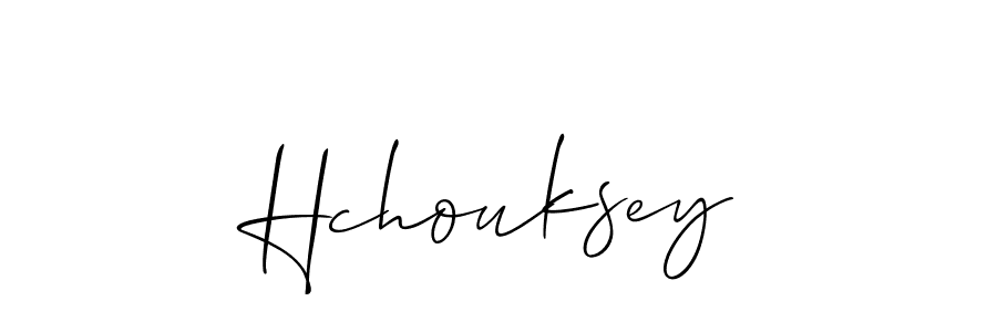 How to make Hchouksey signature? Allison_Script is a professional autograph style. Create handwritten signature for Hchouksey name. Hchouksey signature style 2 images and pictures png