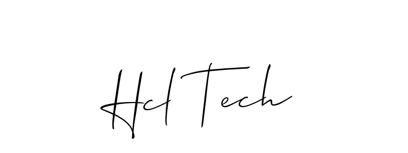 Use a signature maker to create a handwritten signature online. With this signature software, you can design (Allison_Script) your own signature for name Hcl Tech. Hcl Tech signature style 2 images and pictures png