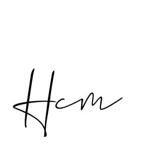 if you are searching for the best signature style for your name Hcm. so please give up your signature search. here we have designed multiple signature styles  using Allison_Script. Hcm signature style 2 images and pictures png