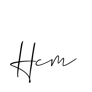 if you are searching for the best signature style for your name Hcm. so please give up your signature search. here we have designed multiple signature styles  using Allison_Script. Hcm signature style 2 images and pictures png