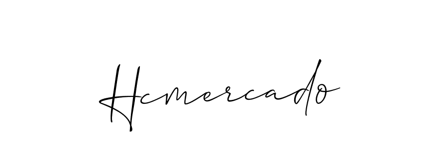 How to make Hcmercado name signature. Use Allison_Script style for creating short signs online. This is the latest handwritten sign. Hcmercado signature style 2 images and pictures png
