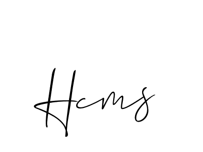 Similarly Allison_Script is the best handwritten signature design. Signature creator online .You can use it as an online autograph creator for name Hcms. Hcms signature style 2 images and pictures png