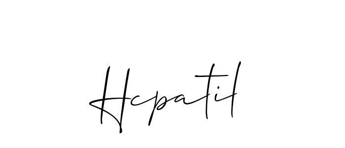 How to make Hcpatil signature? Allison_Script is a professional autograph style. Create handwritten signature for Hcpatil name. Hcpatil signature style 2 images and pictures png