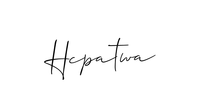 It looks lik you need a new signature style for name Hcpatwa. Design unique handwritten (Allison_Script) signature with our free signature maker in just a few clicks. Hcpatwa signature style 2 images and pictures png