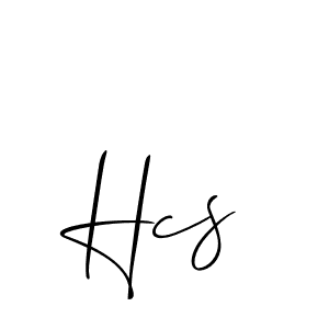 It looks lik you need a new signature style for name Hcs. Design unique handwritten (Allison_Script) signature with our free signature maker in just a few clicks. Hcs signature style 2 images and pictures png