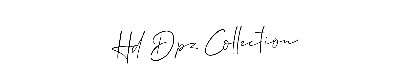 Use a signature maker to create a handwritten signature online. With this signature software, you can design (Allison_Script) your own signature for name Hd Dpz Collection. Hd Dpz Collection signature style 2 images and pictures png