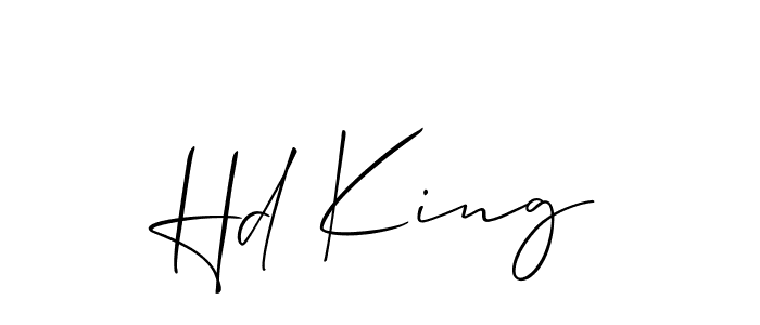if you are searching for the best signature style for your name Hd King. so please give up your signature search. here we have designed multiple signature styles  using Allison_Script. Hd King signature style 2 images and pictures png