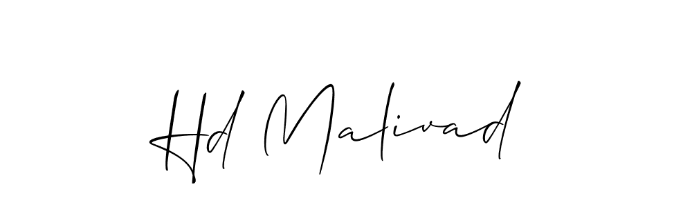 It looks lik you need a new signature style for name Hd Malivad. Design unique handwritten (Allison_Script) signature with our free signature maker in just a few clicks. Hd Malivad signature style 2 images and pictures png