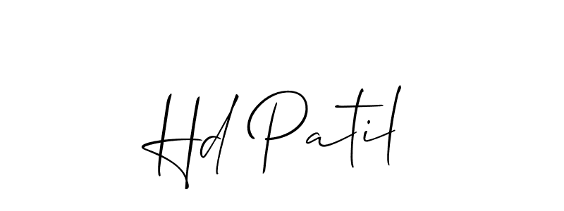 Similarly Allison_Script is the best handwritten signature design. Signature creator online .You can use it as an online autograph creator for name Hd Patil. Hd Patil signature style 2 images and pictures png