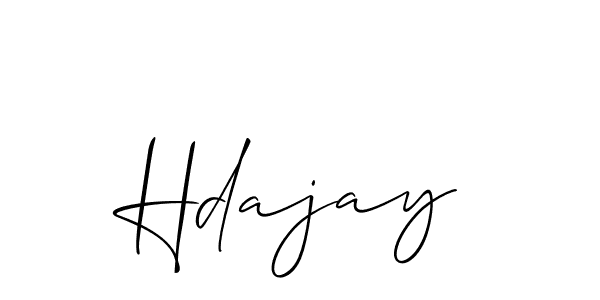 Also we have Hdajay name is the best signature style. Create professional handwritten signature collection using Allison_Script autograph style. Hdajay signature style 2 images and pictures png