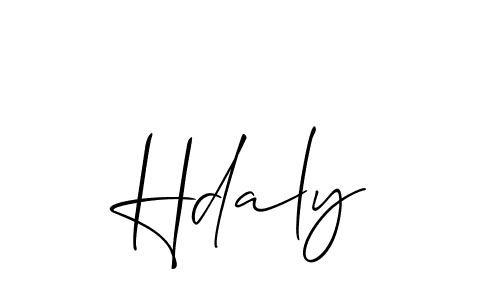 if you are searching for the best signature style for your name Hdaly. so please give up your signature search. here we have designed multiple signature styles  using Allison_Script. Hdaly signature style 2 images and pictures png