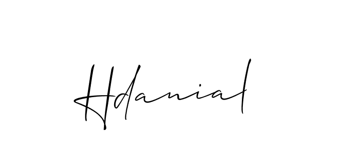 You should practise on your own different ways (Allison_Script) to write your name (Hdanial) in signature. don't let someone else do it for you. Hdanial signature style 2 images and pictures png