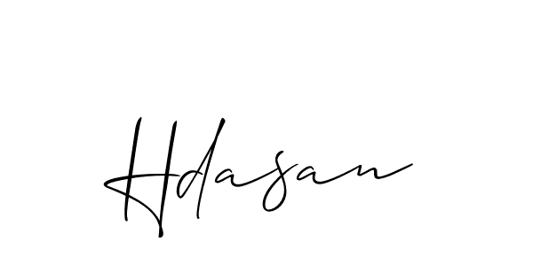 How to make Hdasan signature? Allison_Script is a professional autograph style. Create handwritten signature for Hdasan name. Hdasan signature style 2 images and pictures png