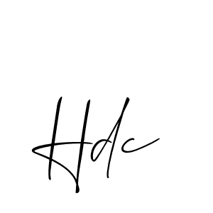 if you are searching for the best signature style for your name Hdc. so please give up your signature search. here we have designed multiple signature styles  using Allison_Script. Hdc signature style 2 images and pictures png