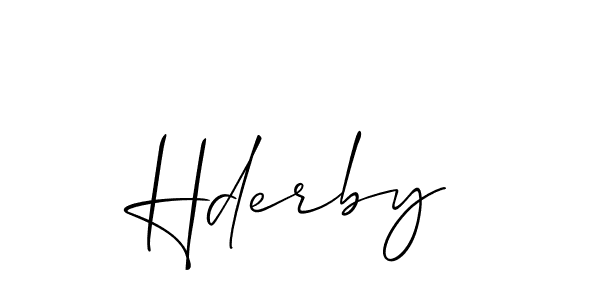 Make a short Hderby signature style. Manage your documents anywhere anytime using Allison_Script. Create and add eSignatures, submit forms, share and send files easily. Hderby signature style 2 images and pictures png