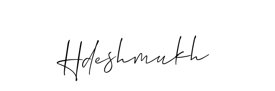 Use a signature maker to create a handwritten signature online. With this signature software, you can design (Allison_Script) your own signature for name Hdeshmukh. Hdeshmukh signature style 2 images and pictures png