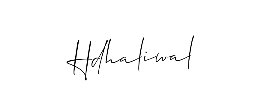 Make a beautiful signature design for name Hdhaliwal. With this signature (Allison_Script) style, you can create a handwritten signature for free. Hdhaliwal signature style 2 images and pictures png