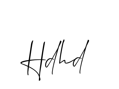 Similarly Allison_Script is the best handwritten signature design. Signature creator online .You can use it as an online autograph creator for name Hdhd. Hdhd signature style 2 images and pictures png