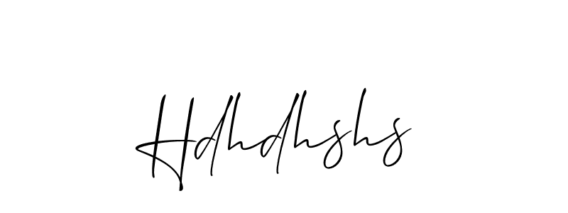 Create a beautiful signature design for name Hdhdhshs. With this signature (Allison_Script) fonts, you can make a handwritten signature for free. Hdhdhshs signature style 2 images and pictures png