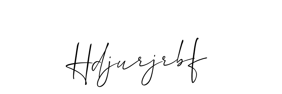 How to make Hdjurjrbf name signature. Use Allison_Script style for creating short signs online. This is the latest handwritten sign. Hdjurjrbf signature style 2 images and pictures png