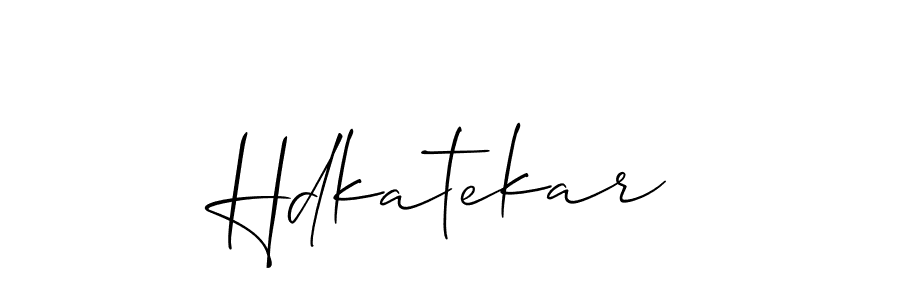 Once you've used our free online signature maker to create your best signature Allison_Script style, it's time to enjoy all of the benefits that Hdkatekar name signing documents. Hdkatekar signature style 2 images and pictures png