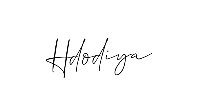 Also we have Hdodiya name is the best signature style. Create professional handwritten signature collection using Allison_Script autograph style. Hdodiya signature style 2 images and pictures png